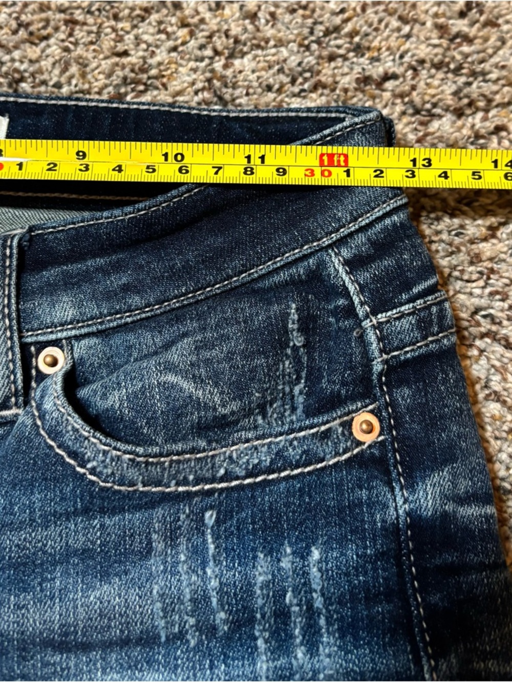 222. BKE Dark Blue Payton Denim Shorts, Size 23 - Picture 4 of 7